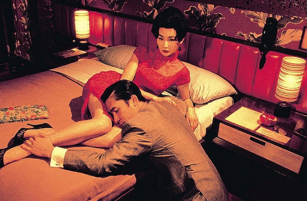 tony leung and maggie cheung on the set of in the mood for love