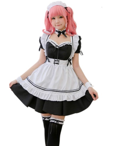 virisylvaine's tweet photo. I just received GRAJTCIN Womens French Maid Outfit Anime Cosplay Halloween Costume Lolita Dress Apron Socks Set - Medium Black from MrP via Throne. Thank you! https://t.co/OhAapi2PHE #Wishlist #Throne https://t.co/RXoNUXE1Ee