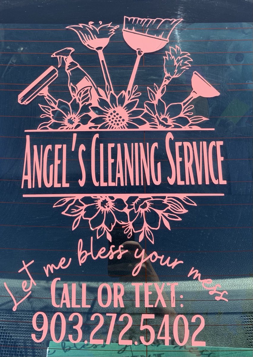 Excited to partner with ‘Angels Cleaning Service’ !  Working on these race cars can somehow end up with race car smells and smudges inside the house !  Call or text….problem solved ! (Paris, Texas based)