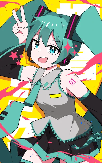 みくさん #初音ミク #初音ミクイラスト
