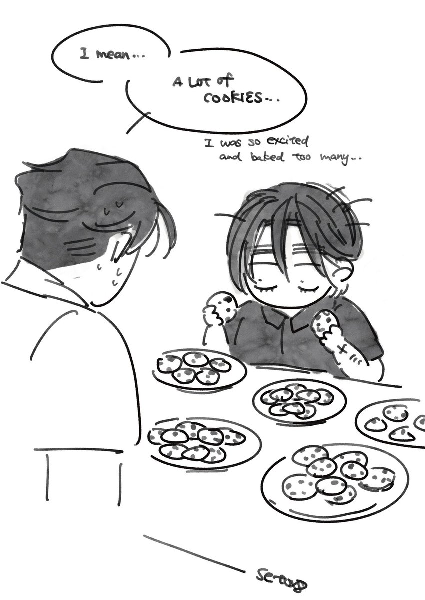 Battinson #superbat / Clark baked cookies for Bruce🍪🍪🍪Bruce will take some home for Alfred (and he brags about how sweet of Clark to do this for him) いいねの数だけクッキー焼きました。アルフレッドにお土産で持ってかえります。  1-2: in English  3-4: 日本語