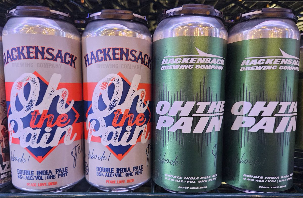 OH THE PAIN Beer 
available September 1st at 
@hackensackbrewing!!

🍺Double IPA with Citra, Galaxy, and El Dorado hops 8.5%