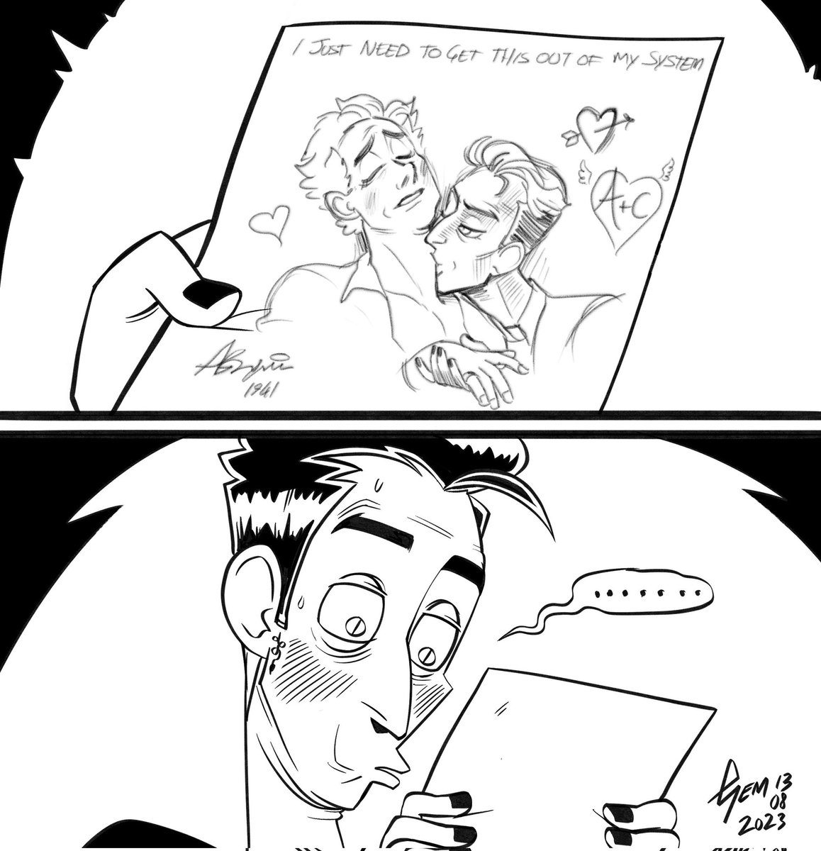 #GO2spoilers
#GoodOmens2Spoilers
So Aziraphale is canonically good at drawing , is he?? 😏