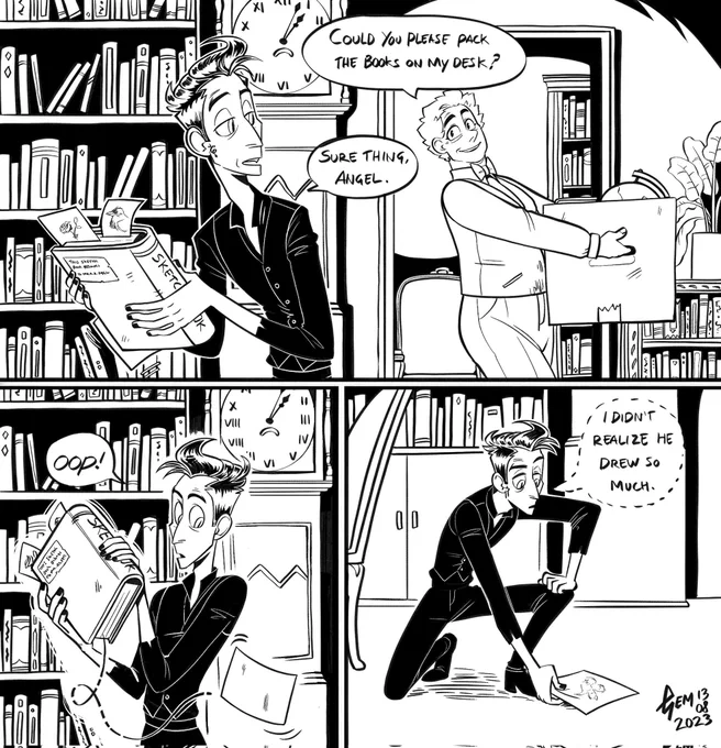 #GO2spoilers
#GoodOmens2Spoilers
So Aziraphale is canonically good at drawing , is he?? 😏 