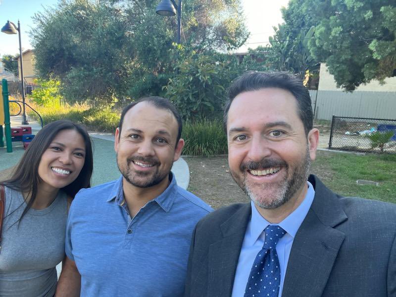 @AngeliHoyos and me supporting our @YIMBYDemsSD endorsed candidate @ColinParent on a warm San Diego Saturday! #housingforeveryone