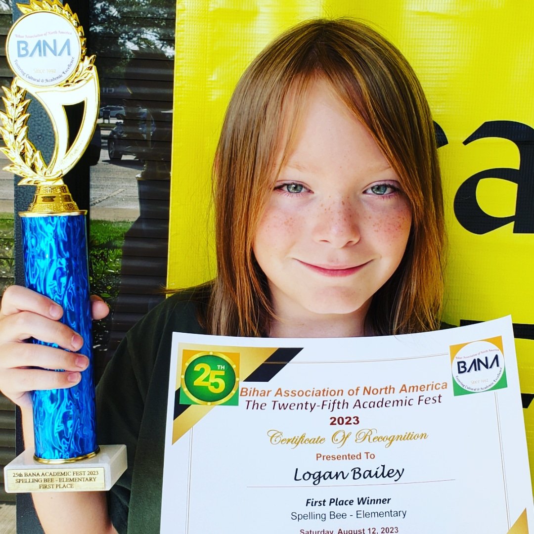 LearningLogan's tweet image. 2023 BANA Elementary #Spelling bee CHAMPION! 🏆😃