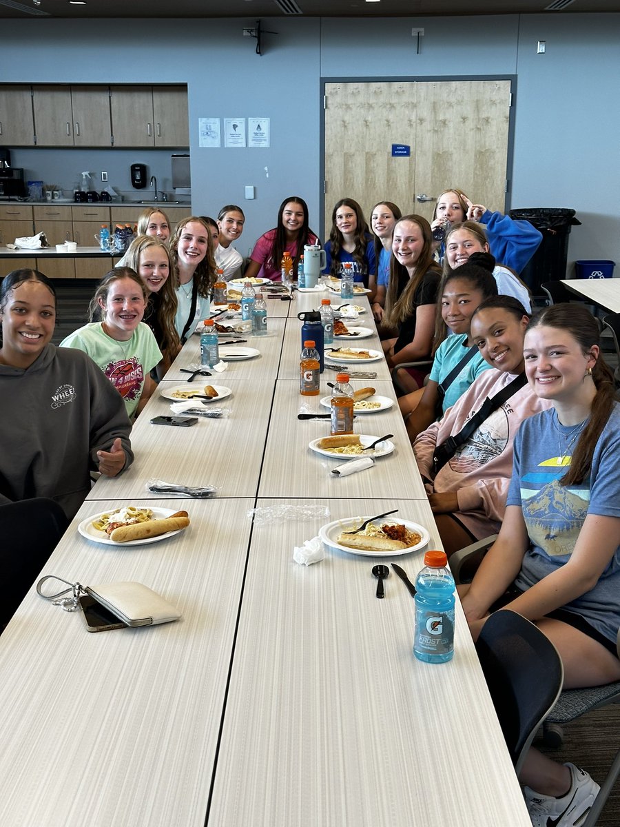First team meal together following an outstanding effort by my girls during my annual basketball Camp!
