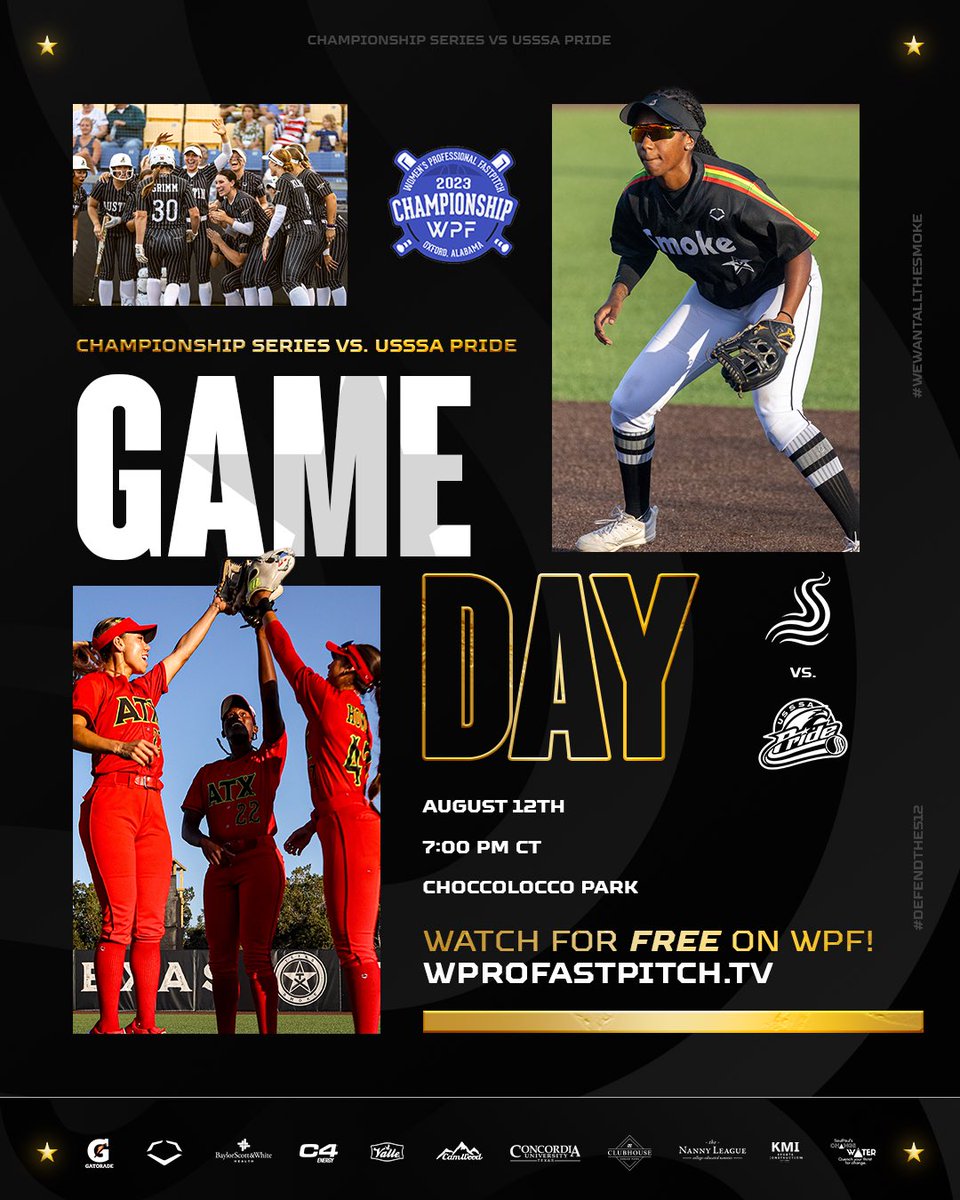 thetexassmoke's tweet photo. Going for gold 🏆

Championship Series
🆚 USSSA Pride
📍Choccolocco Park
⏰ 7:00pm
📺 https://t.co/VPdpqtNj6B (FREE)
🎟️ Link in bio

#welcometodapostseason #wewantallthesmoke #defendthe512 https://t.co/8eguYhKarL