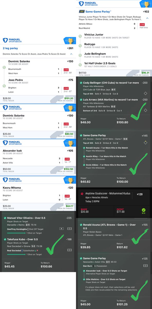 InCodyWeTrust1's tweet photo. So far today I’ve cashed 11 of 14 posted plays between ⚽️ and ⚾️ 

💰🖨️ ✅🤝

Best part is…today is far from over! You don’t want to miss out on all the other bets I will be cashing this weekend. 

Join now—-> https://t.co/JRlGCJjNhx https://t.co/FZ7MQKxmHd