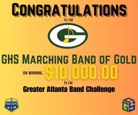 GriffinSpalding's tweet photo. Congratulations to the @GriffinHS Marching Band of Gold on winning $10,000.00 in the Greater Atlanta Band Challenge, powered by Amy Witherite of Witherite Law, 1-800 Truck Wreck, Hot 107.9 and Majic 107.5!  @GriffinSpalding is so proud of you!! Thanks to all who voted! https://t.co/sFTw37FDvM