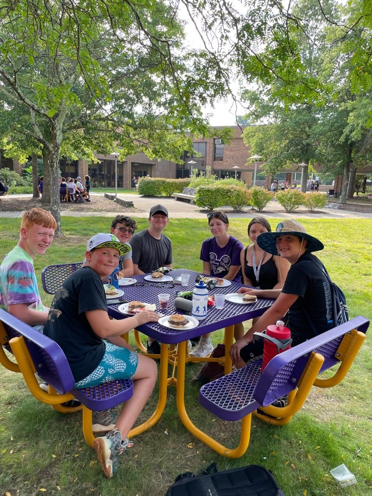 BMRStrong's tweet photo. 2023 BMRHS Band Camp BBQ! These performers worked SO HARD this week! LOVE this time of year in Charger Nation! 🙌🏻💜💛 https://t.co/BtfjPDeXPE
