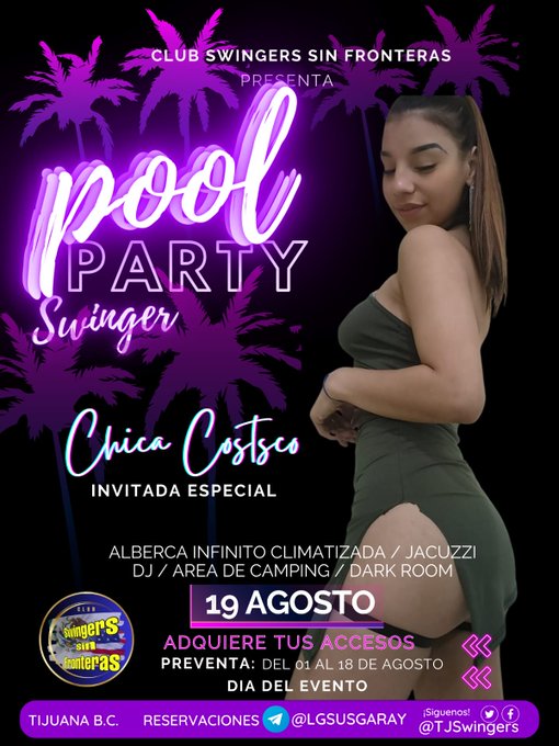 Este party se va a poner de lujo otra vez. Los esperamos s&aacute;bado 19 agosto #poolparty de @TJSwingers #swingerssinfronteras<a href="/tag/poolparty"class="tags"><span>#poolparty</span></a><a href="/tag/swingerssinfronteras"class="tags"><span>#swingerssinfronteras</span></a><a href="/tag/lachicacost"class="tags"><span>#lachicacost</span></a>