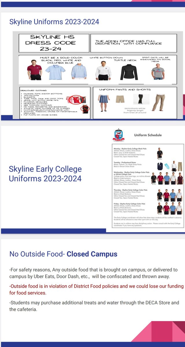 Skyline_Raiders's tweet photo. #Matchourenergy
SKYLINE MISSION STATEMENT:
As America's 1st Magnet High School we are building a legacy of leaders by graduating every scholar college, career, or military ready.
SKYLINE VISION STATEMENT:
Skyline will be the premier career development center in the nation. https://t.co/aJqYZGoADY