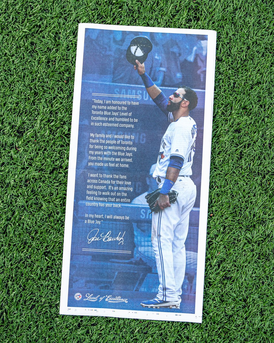 The heartfelt words of #JoeyBats 📰💙