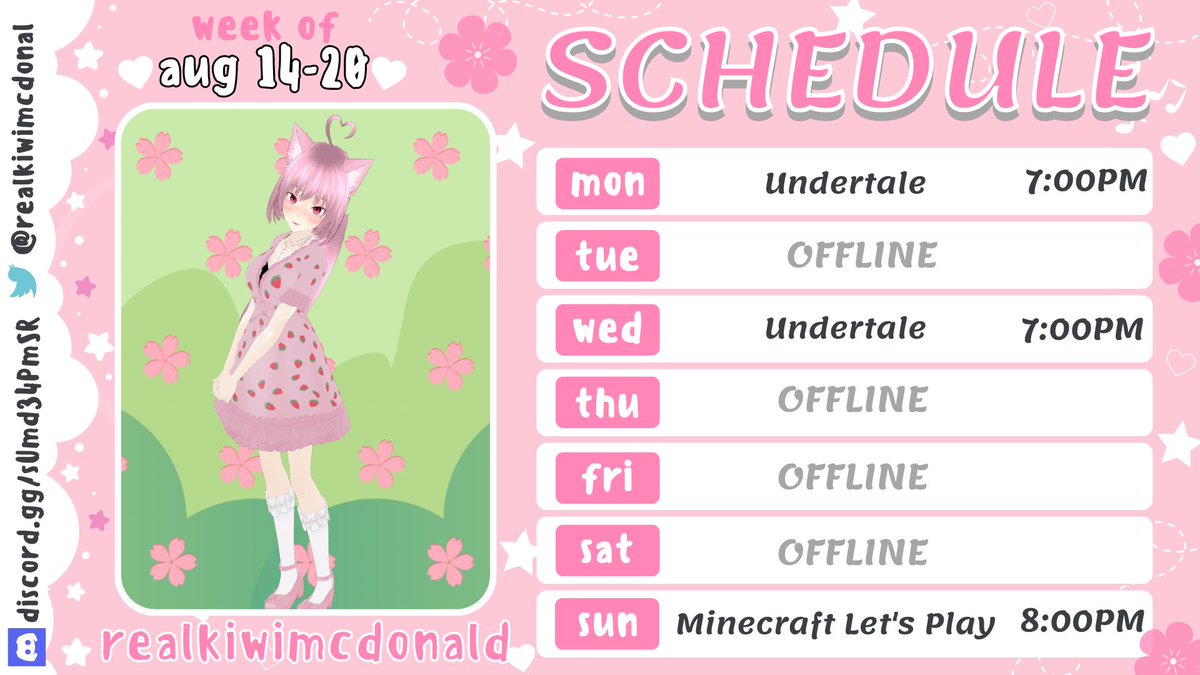 We’re starting the #undertale play through this week going into next week 🫣 and of course our weekly #minecraft #letsplay 🩷

#ENvtuber #vtuberuprising #smallvtuber #smallstreamer #streamer #3dvtuber #vtuber #twitch 
#pcgamer #pcgames #steam #pcstreamer #gamergirl #minecraftjava