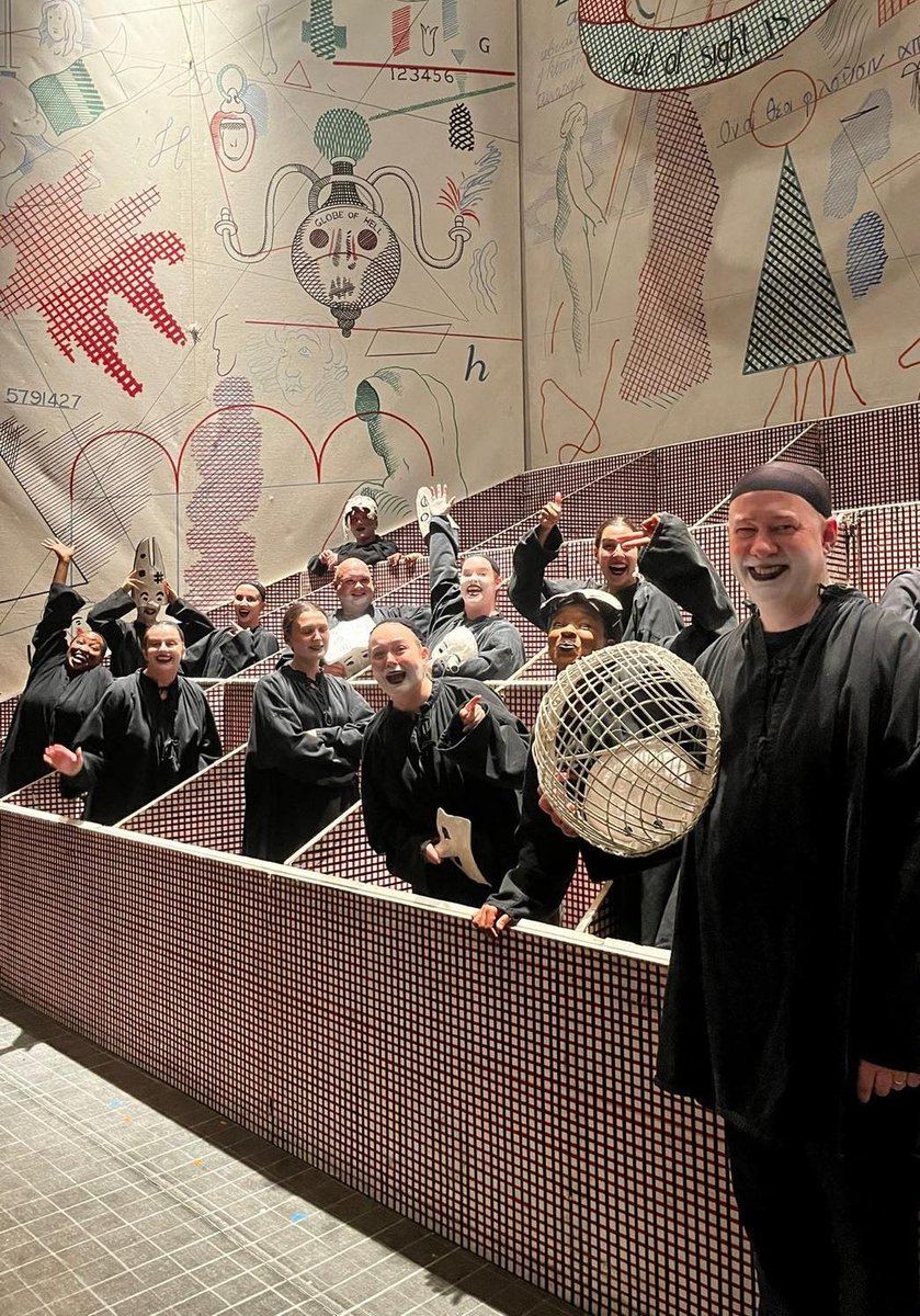 aidanoliver1's tweet photo. Some last-minute sickness casualties meant I had to join the lunatics in the asylum for tonight's performance. @glyndebourne #rakesprogress https://t.co/pQbl8fedXw