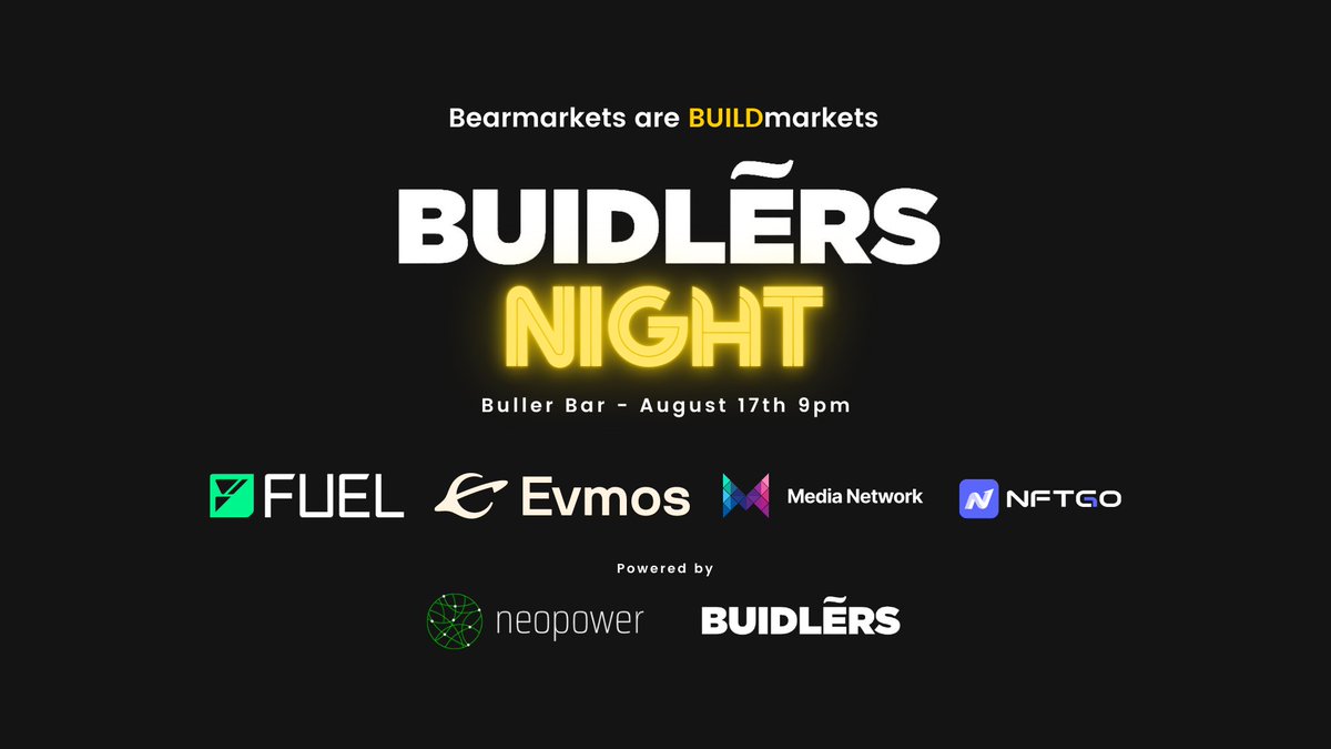 ¡RONDA 2 AGOTADA! 🎉

No queremos que nadie se quede afuera de la #BuidlersNight🍻

Asi que dejamos ABIERTA la inscripción, reclama tu ticket en:

lu.ma/buidlersnight

Veni a tomarte una birra a Buller despues de tanto BUILDEAR

<a href="/fuel_network/">Fuel</a> <a href="/EvmosOrg/">Evmos // evmOS ☄️</a> <a href="/Media_FDN/">Media Foundation</a> @nftgoioES