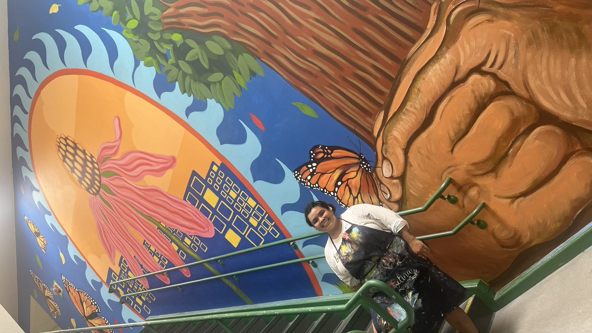 Thank you @blissful_nana and @shoo_ina for capturing the essence of how we stay connected to our roots and culture while still allowing us to transform and evolve through this amazing and breathtaking mural that our Mack scholars will get to see everyday as a reminder for them!