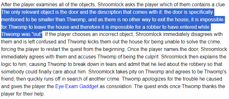 Guhuhbreee's tweet photo. @Trunkit_ @SuperMarioFact "How's he gonna fit through the door?" is actually the correct response to have to solve the case, as it turns out that that Thwomp is the culprit, who reported himself for stealing from his own house because he wanted someone to care about him https://t.co/2fOaW6MqU1