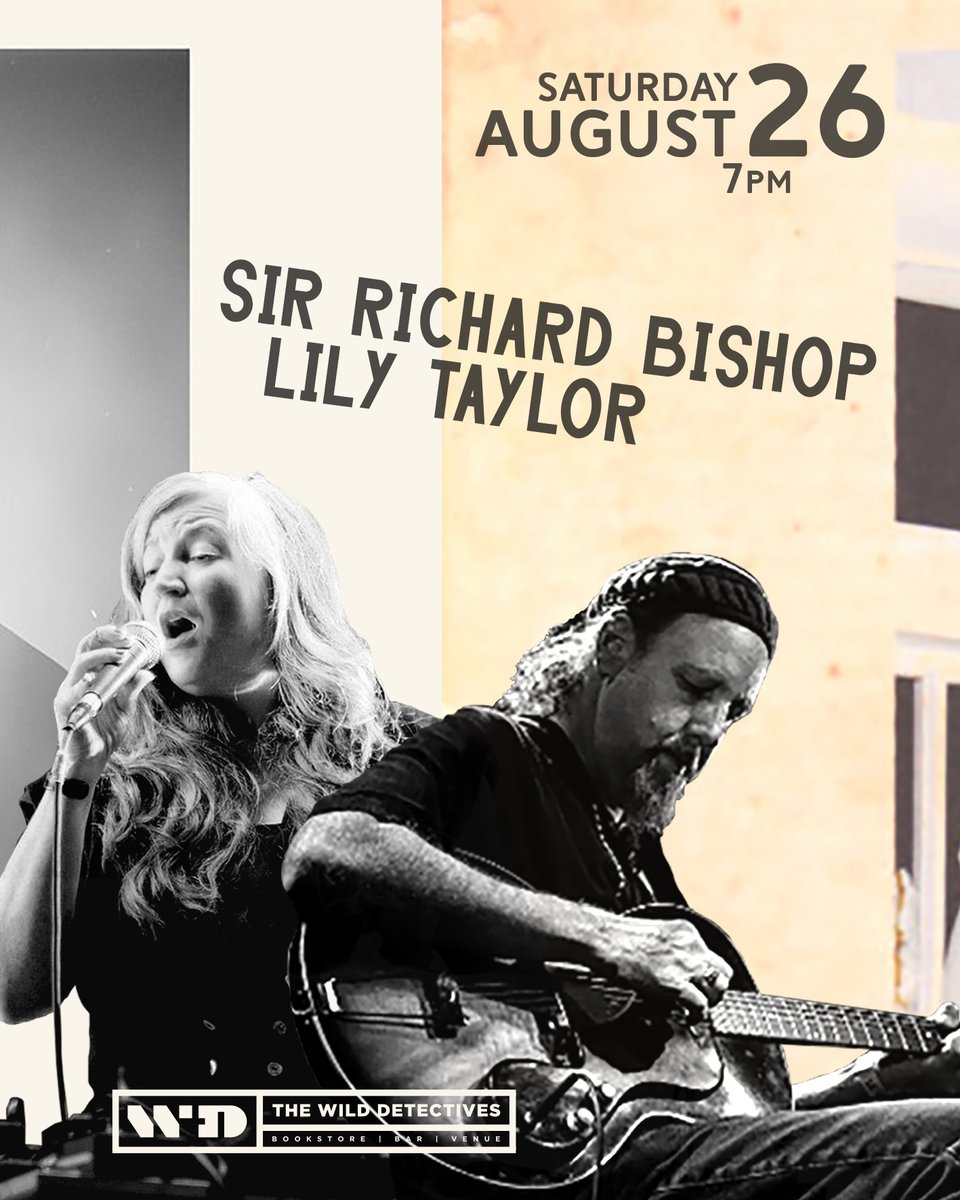 dallasnews.com/event/b2c4c98f… Aug 26th Event 
Doors at 7pm, Music at 8pm. Tickets on Prekindle 

#lilytaylormusic #lilytaylor #dallasmusic #sirrichardbishop #wilddetectives #thewilddetectives #bishoparts #livemusic #concert #dfw #saturdayevening