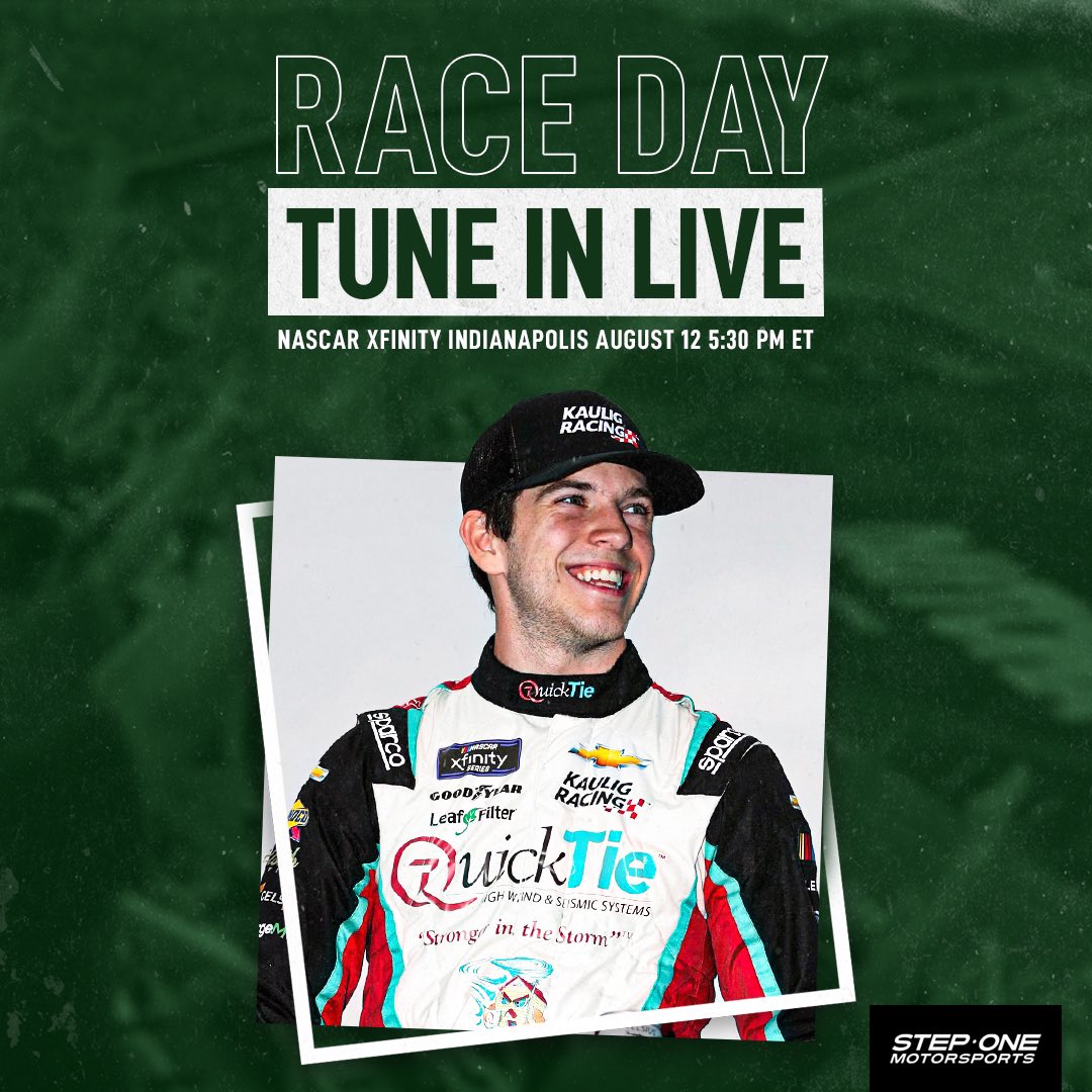 StepOneMSports's tweet image. It’s time for @CSmithDrive to go racing at @IMS! Here’s all you need to know:

Where to watch: nascar.com/drive OR on TV on FS1. 📺

#StepOneMotorsports #StepOneAutomotive | @StepOneAuto