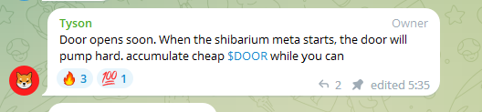 memeking_888's tweet photo. $DOOR 曾经SHIB 概念大金狗 ,要重启了, 应该是要�� SHIB L2 的风口,最近相关概念都涨的很疯 @Shibtoken @ShytoshiKusama
TG:https://t.co/FDqC17VENi
ETH:
0x2805390f81a7f19c2c49300a094aa500597b1862
#SHIBL2 #memecoin #shib #DOOR #ShytoshisVision #Shibarium #ShibariumSummer https://t.co/A0NEiIRocz