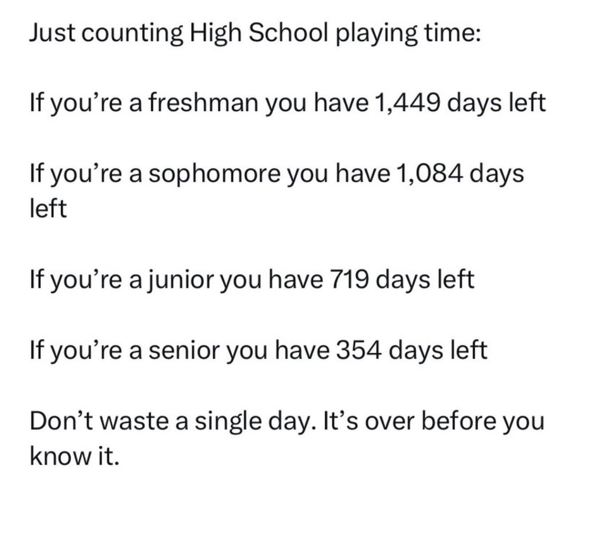 "🏈 High school's your training ground for life. Every snap, every choice counts. Embrace the opportunities, leave a legacy! 🌟 #CarpeDiem #HSJourney"