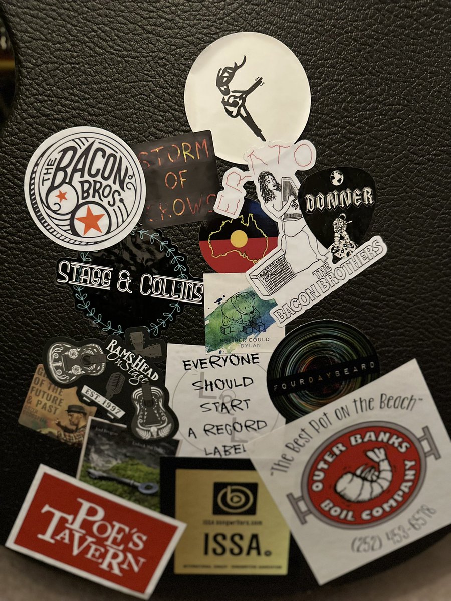 My guitar case full of indie stickers is growing. Still plenty of space for more…

<a href="/Staggandcollins/">Stagg&Collins</a> <a href="/StormCrowsBand/">Storm of Crows</a> <a href="/TheBaconBrother/">The Bacon Brothers</a> <a href="/gozer_goodspeed/">Gozer Goodspeed</a> <a href="/ISSAsongwriters/">INTL SINGER-SONGWRITERS ASSOC</a> <a href="/fourdaybeard/">Four Day Beard</a> <a href="/JoelBrogon/">Joel Brogon</a> @neithercoulddyl <a href="/LightsAndLines/">Lights & Lines</a>