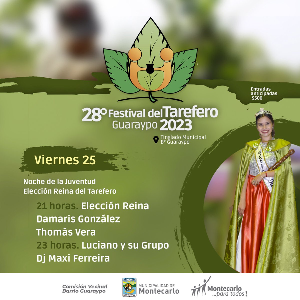 jorgeAdanLovato's tweet photo. Se viene el 28° Festival del Tarefero en Guaraypo #Montecarlo. https://t.co/LWHRSAzdTQ