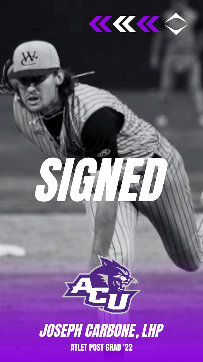 Congratulations to <a href="/AtletSports/">Atlet</a> <a href="/atletpostgrad/">postgradpitching</a> #postgradpitching Class of ‘22 Graduate and <a href="/WCoyoteBaseball/">Weatherford College Baseball</a> ‘23 Graduate <a href="/Jcarbone311/">Joseph Carbone</a> on signing with <a href="/ACU_Baseball/">ACU Baseball</a> 

Breakout year coming for this man! 

#collegebaseball #postgrad #atlettrained