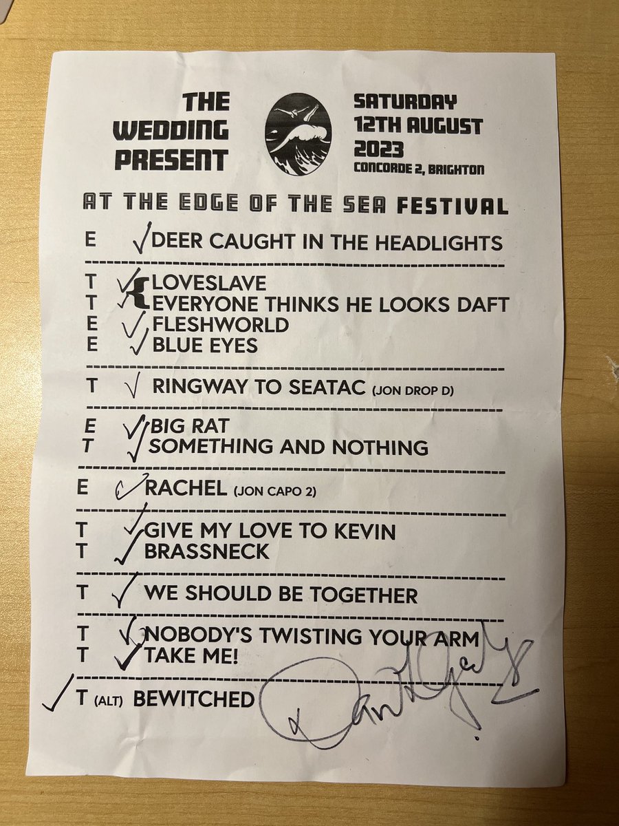 ⁦@weddingpresent⁩ tonight….a fabulous close to a brilliant #ATEOTS 2023. It’s always a great event, but this was an exceptional line-up of bands 👏 Fingers crossed we‘ll all be back next year 🍀 ⁦@jonsleeper1⁩ ⁦@suchsmalltweets⁩ ⁦@NikkyDubbs⁩ 👏