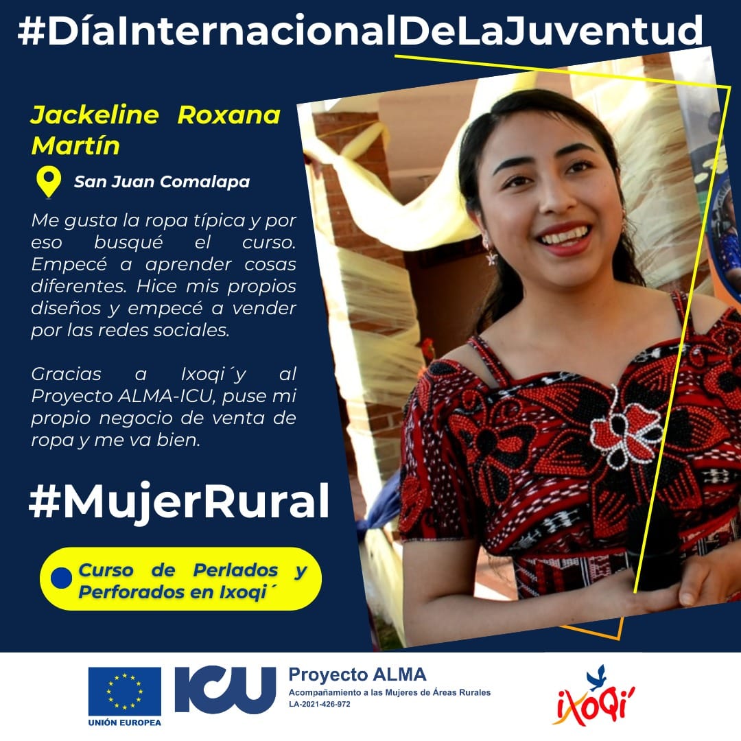UEGuatemala's tweet photo. El #ProyectoALMA propicia oportunidades formación y comercialización a las mujeres rurales jóvenes como el caso de Jackeline Martín y Sully Contreras.

Conoce más sobre ellas en este #DíaDeLaJuventud👇

#ICU @empleodigno #LasGravileas #Ixoqi #UniónEuropea #UEGuatemala #Juventud https://t.co/kSJXCJjnyA