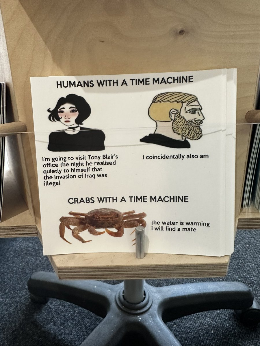 higgyC's tweet photo. The Crab Museum in Margate has some extremely online merch and a diorama of a unioncrab in a picket line holding against the police and a crab in a top hat representing the British Fascists. Very informative! https://t.co/WsrnnOn0pk