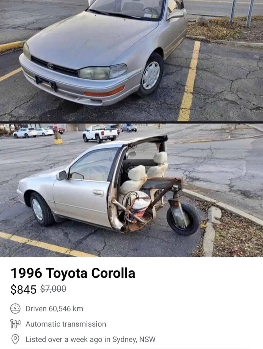 prawn_meat's tweet photo. can anyone who knows cars tell me if this is a good deal https://t.co/SKI7med5QH