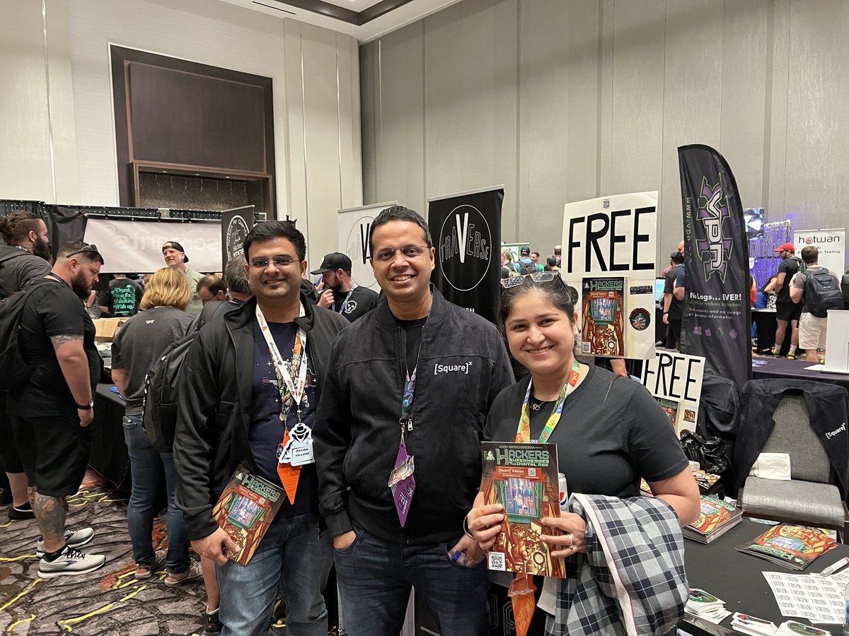 Vandana Verma (@infosecvandana) on Twitter photo Always lovely meeting <a href="/vivekramac/">Vivek Ramachandran</a> and this time its at <a href="/defcon/">DEF CON</a> and getting the incredible #superheros #hackers book <a href="/SquarexES/">Squarex</a> <a href="/_AnkurB/">Ankur Bhargava</a> ππ Always lovely meeting <a href="/vivekramac/">Vivek Ramachandran</a> and this time its at <a href="/defcon/">DEF CON</a> and getting the incredible #superheros #hackers book <a href="/SquarexES/">Squarex</a> <a href="/_AnkurB/">Ankur Bhargava</a> ππ