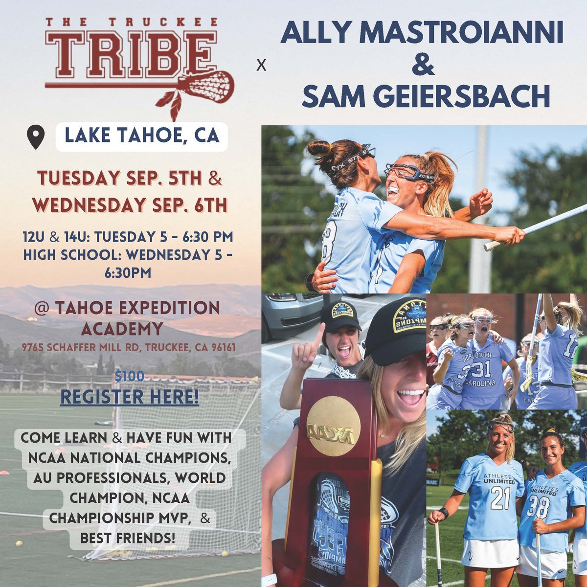 Girls clinic opportunity in Truckee!
Register at go.teamsnap.com/forms/379173