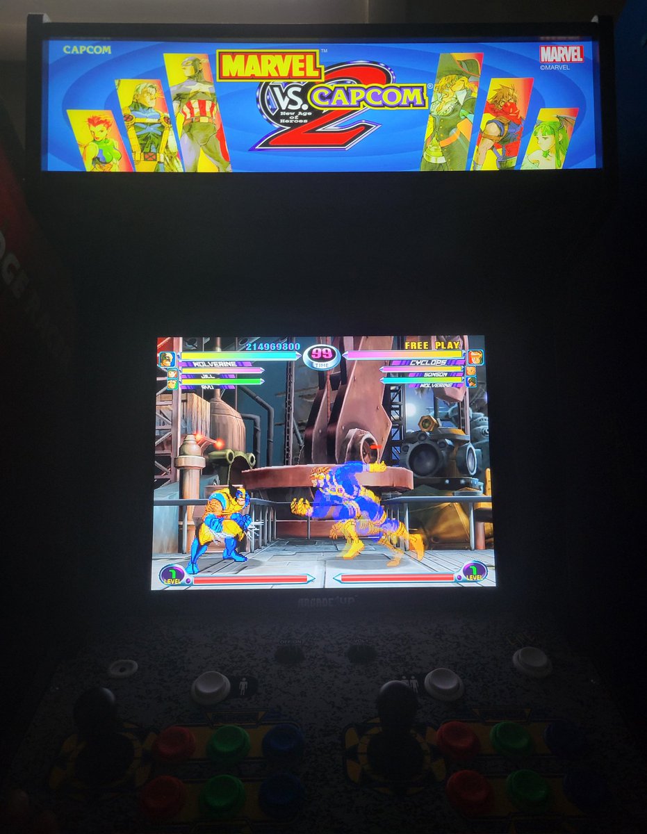 Malckie92's tweet image. Enjoying my saturday evening play Marvel vs. Capcom 2!!!
#MVC2FREED #MAHVEL2 #RetroGaming #Gaminginthe2000s
