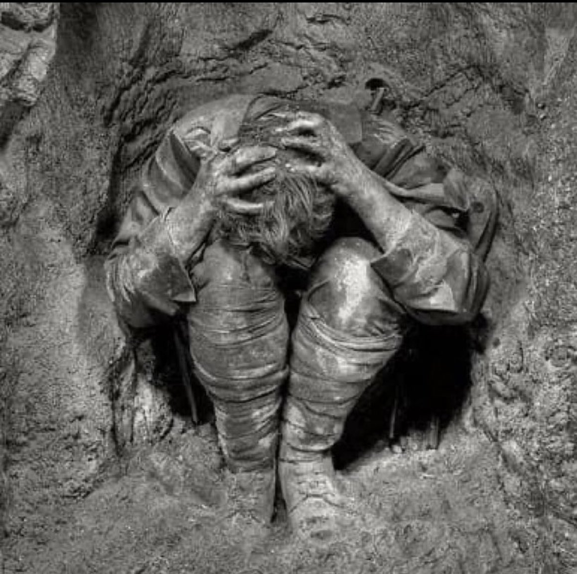 A soldier with PTSD fell into a hole and couldn’t get out. When a SNCO walked by the Soldier called out for help, but the SNCO yelled back, "Suck it up son, dig deep and drive on," then threw him a shovel. The Soldier did as he was told and dug that hole deeper.

A Senior Officer