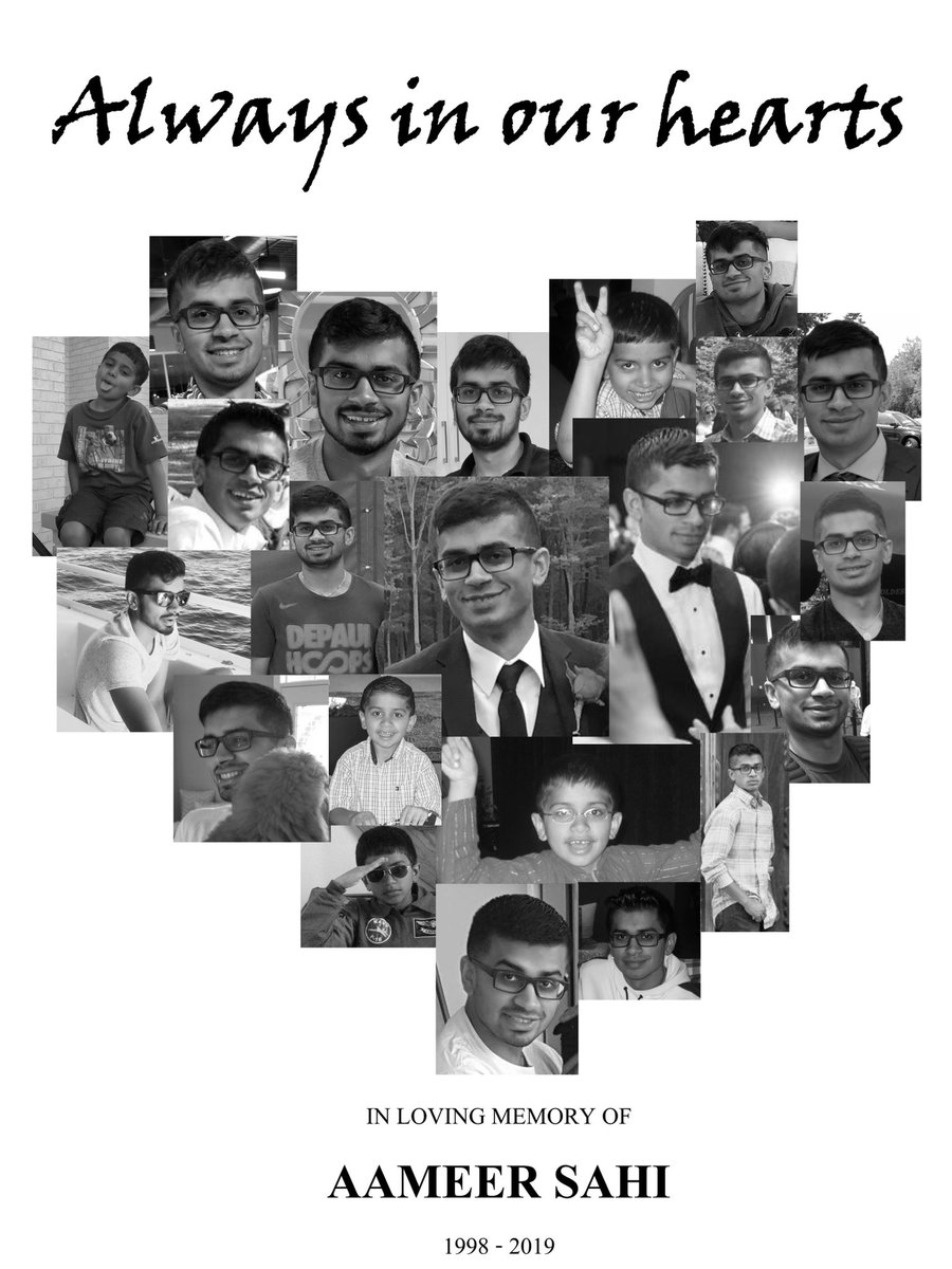 ASahiFoundation's tweet photo. When we lose someone we love we must learn not to live without them, but to live with the love they left behind. Aameer today and everyday we carry your love with us. 💙💚#sahistrong https://t.co/7n2W5qFbHE