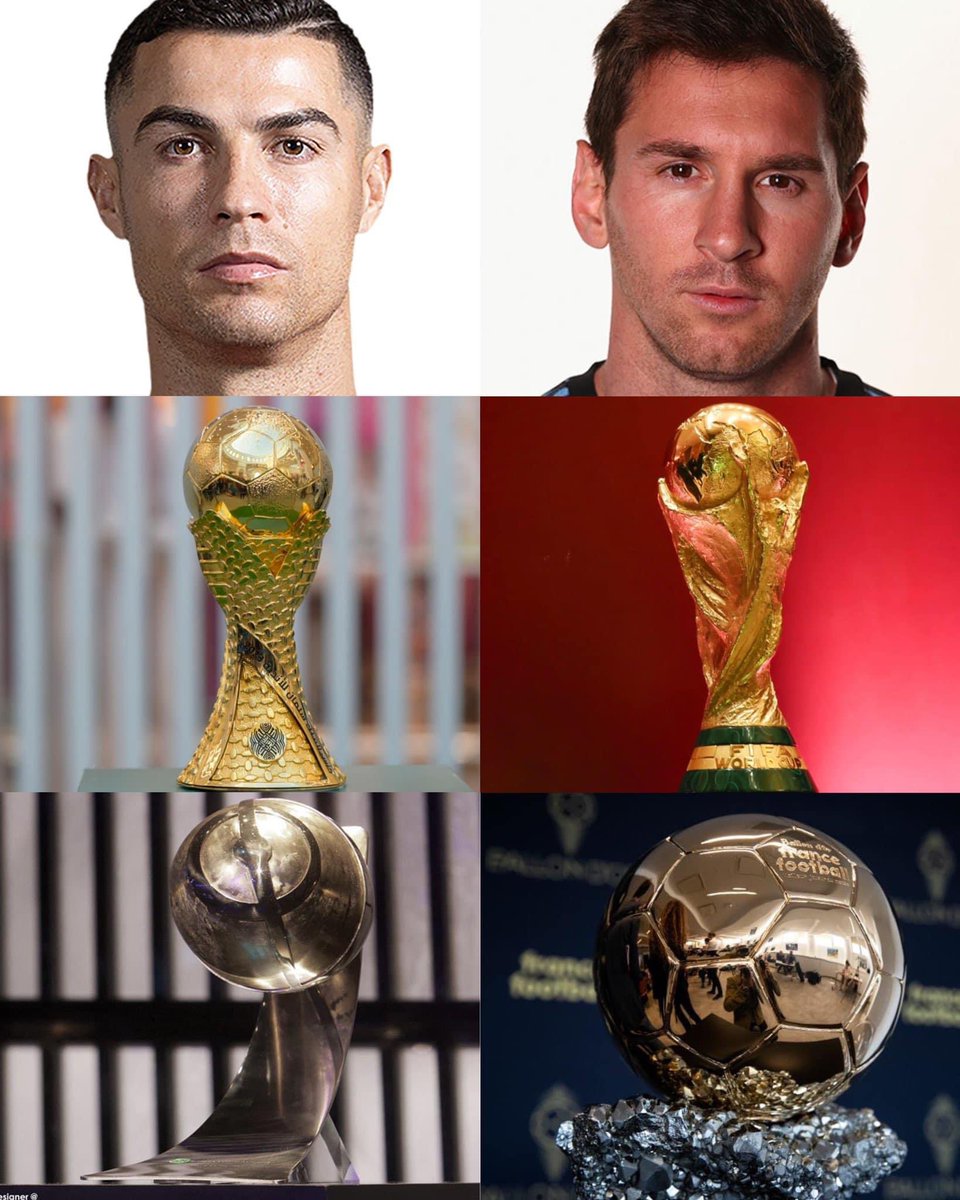 _phil10's tweet photo. Cristiano Ronaldo ganó la Copa Arabia y el Trofeo Tik Tok, mientras que Messi ganó el Mundial y ganará el Balón de Oro. Diferencias. https://t.co/6F8GSFsD2i