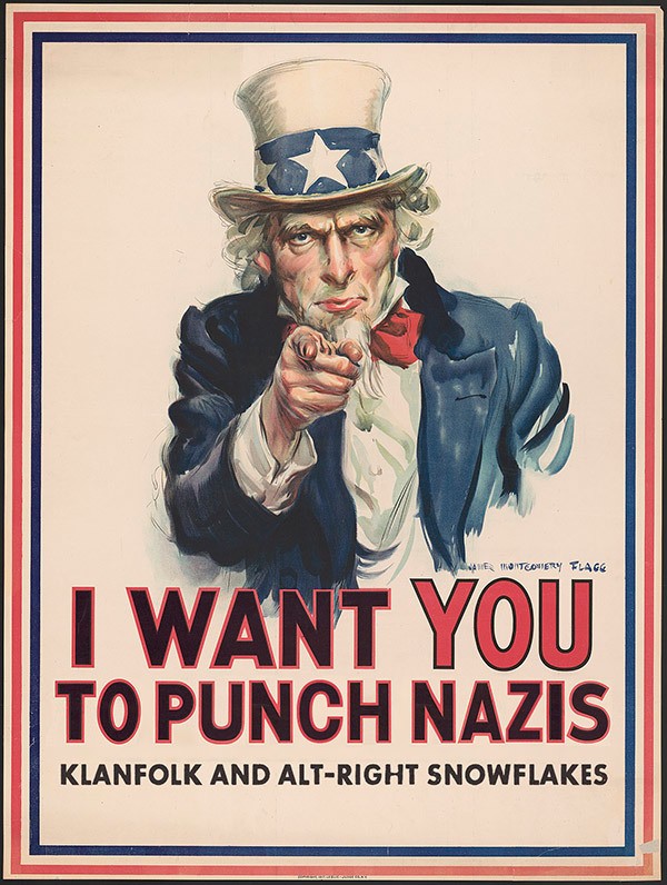 Punching Nazis #ShouldBeSociallyAcceptable.