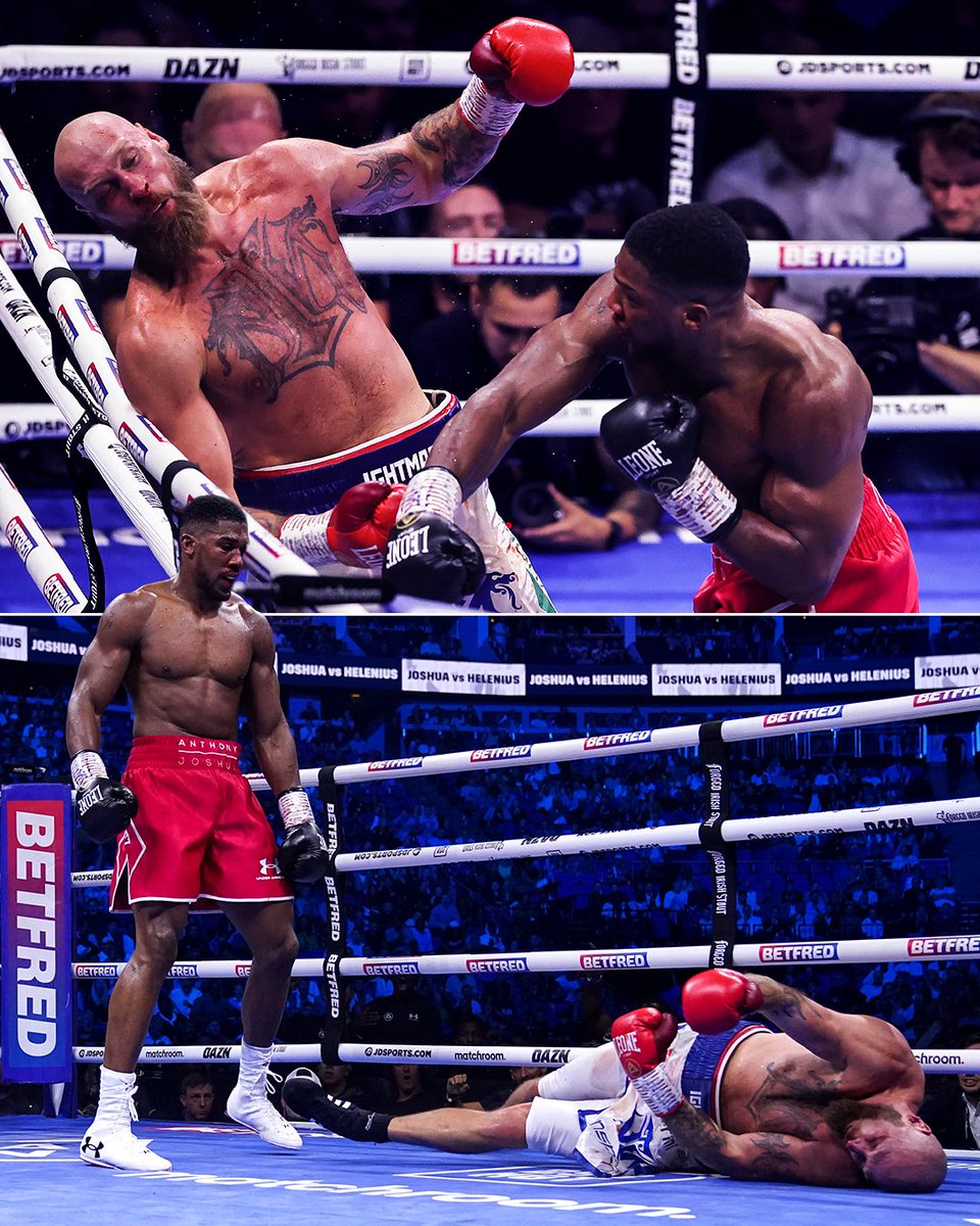 ESPNRingside's tweet photo. JOSHUA PUT HELENIUS TO SLEEP 😳😴 #JoshuaHelenius https://t.co/qmEF2mOhpA