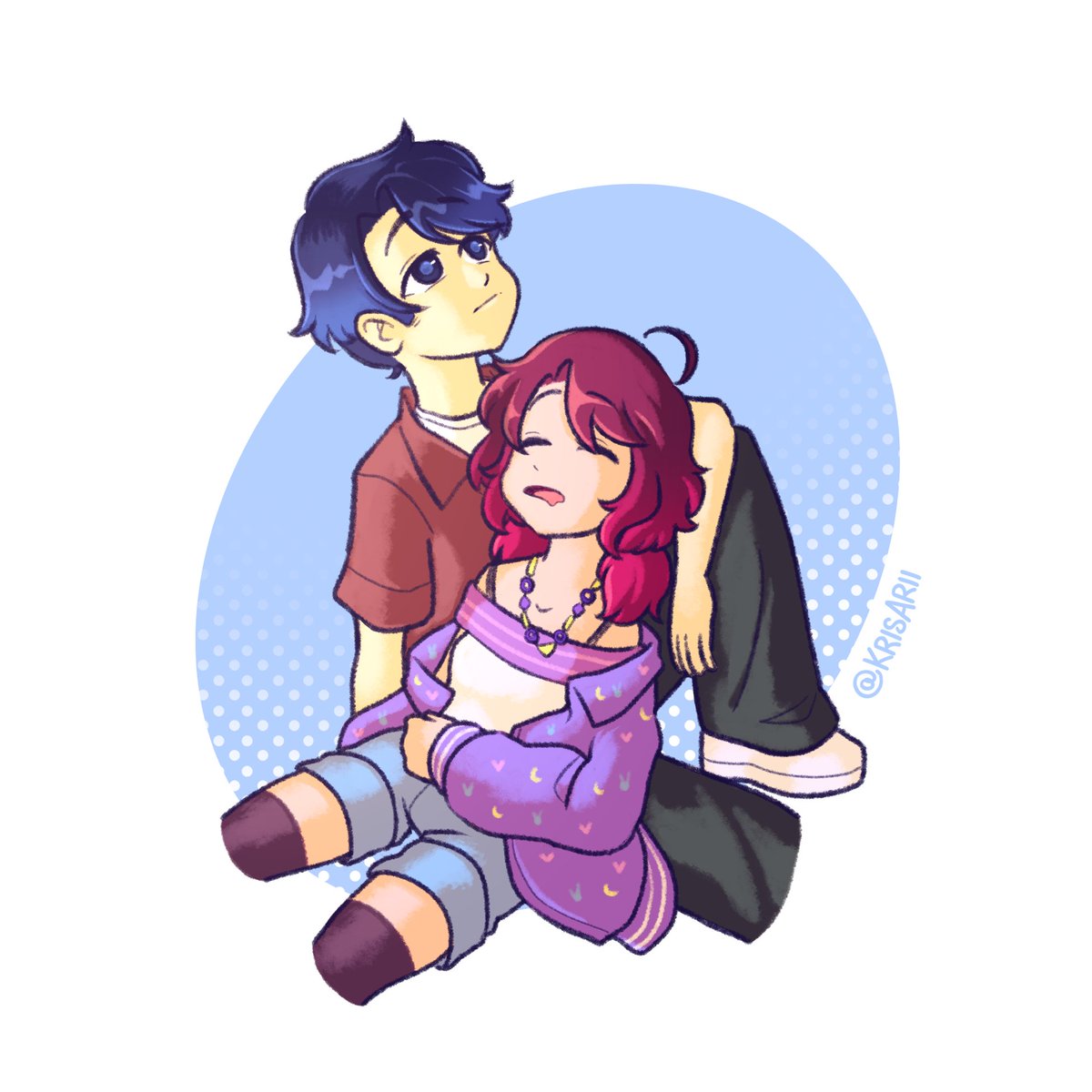 No dibujo mucho a mis niños pero aquí andamos :'D

#OC  #Kris #Andru #originalart