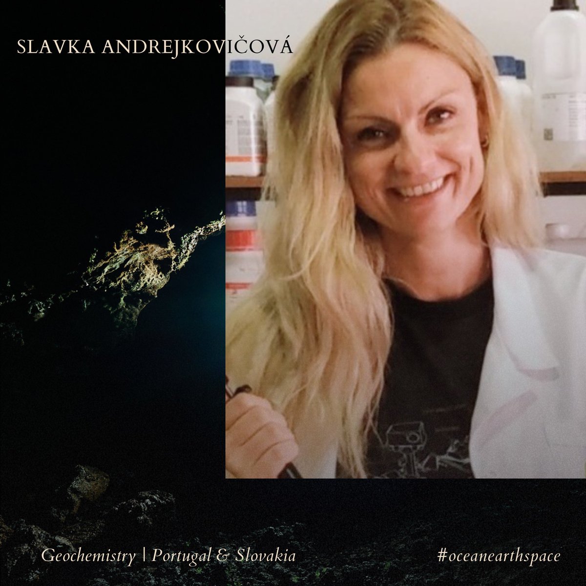 Introducing our Mission Control/Geochemist, Slavka Andrejkovičová. She is a geochemical & nuclear chemical expert focused on astrogeology science. She is the PI of the GeoBioTec research unit at the @UnivAveiro & a Special Expert Scientist for the NASA SAM team. #teamcamões