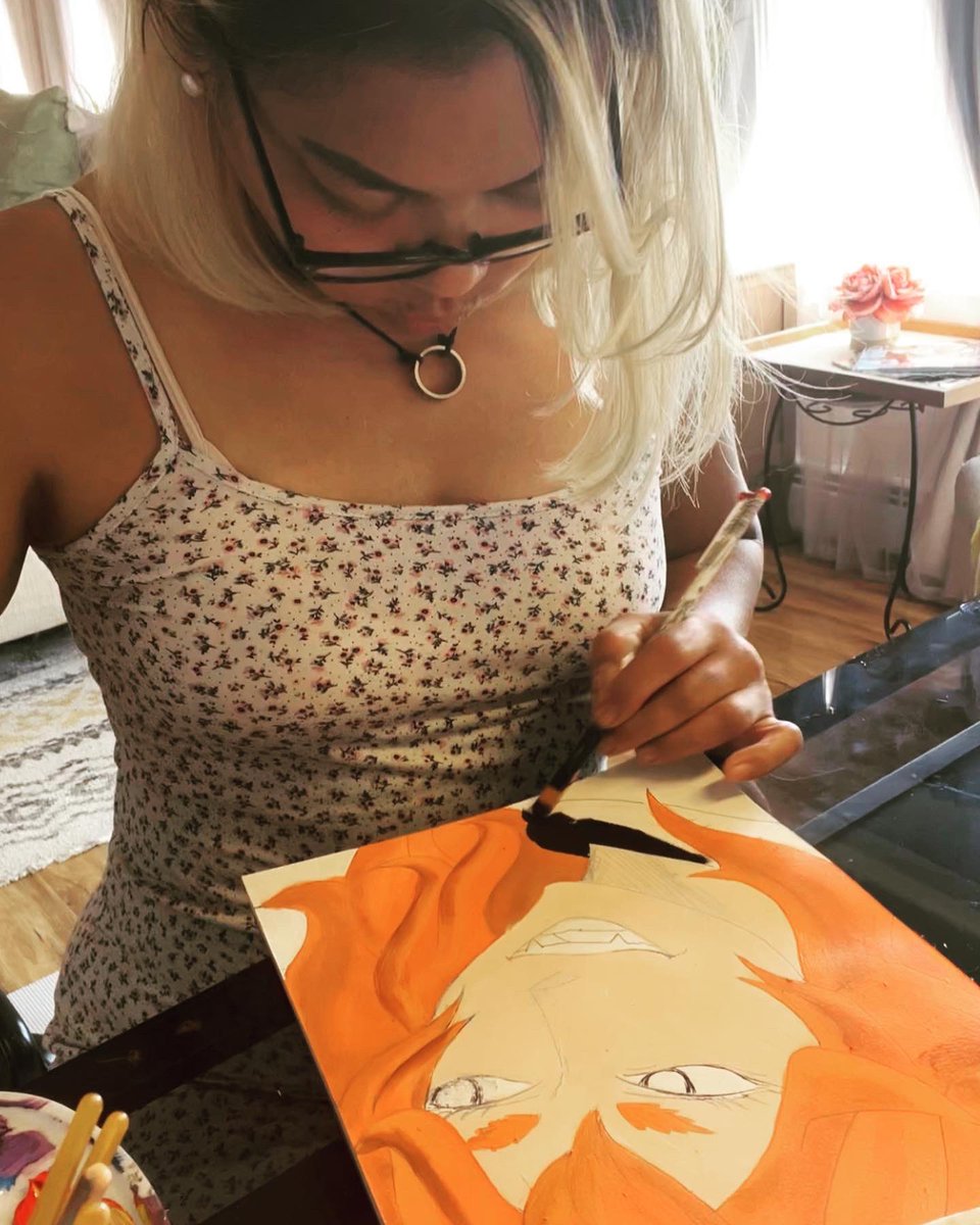 Ailynmico's tweet photo. Details almost complete! Will be uploading videos on my youtube channel @FANimeMom soon. #mereoleona #blackclover #crimsonlionsquad #manga #anime #animefanart #artist #art #teamasta #painting #artwork #mangaart #asta https://t.co/NrdvOKrIH3