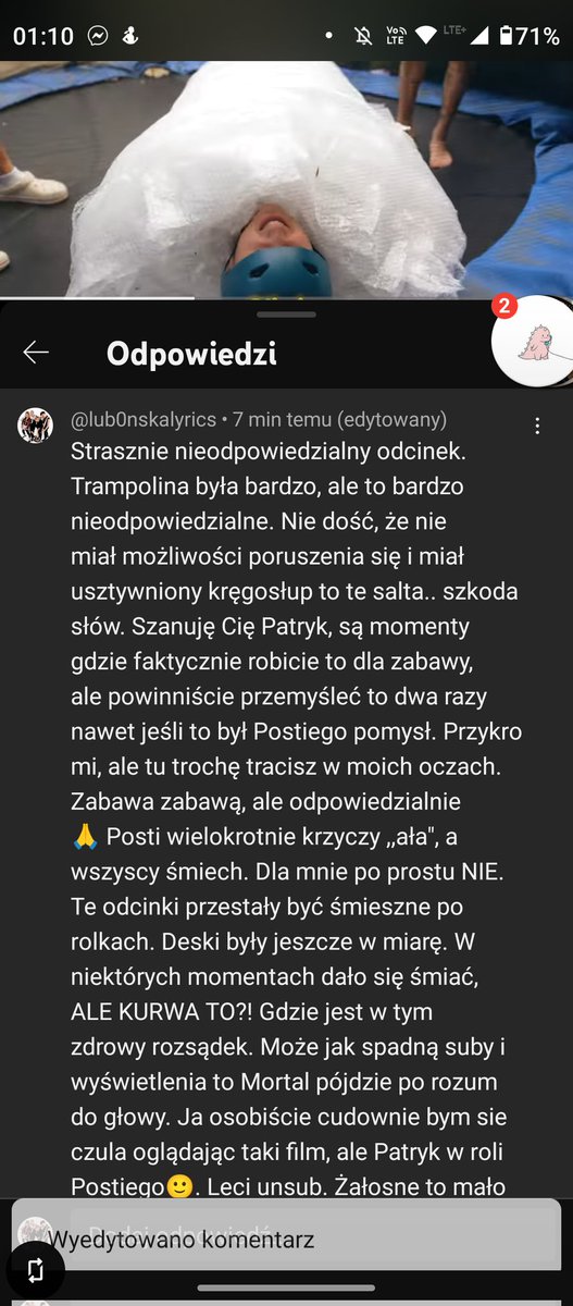 lub0nska's tweet photo. Jak pójdzie po rozum do głowy to z chęcią zasubskrybuje ponownie 🙏 #mortalcio https://t.co/rvALvEJgCd