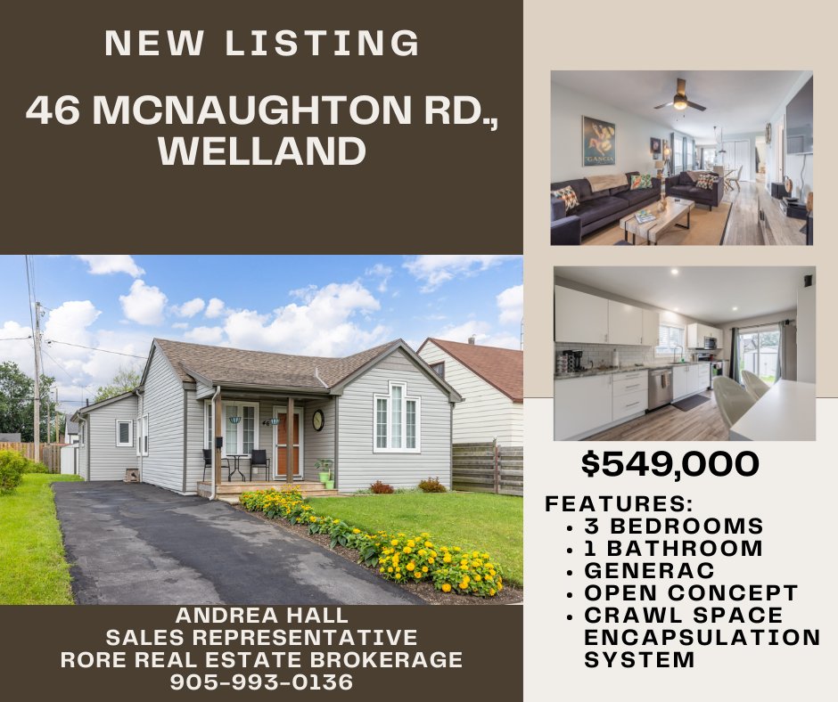 AndreaHallRORE's tweet photo. Check out my latest listing in Welland!
#bettercallhall #forterierealestate #wellandrealestate #thoroldrealestate #wellandhomesforsale #welland #stcatharines #forterie #ridgeway #stevensville #rorerealestate #niagararegionrealestate #niagararealtor #niagararealestateagent https://t.co/6ZgIHsGLD5