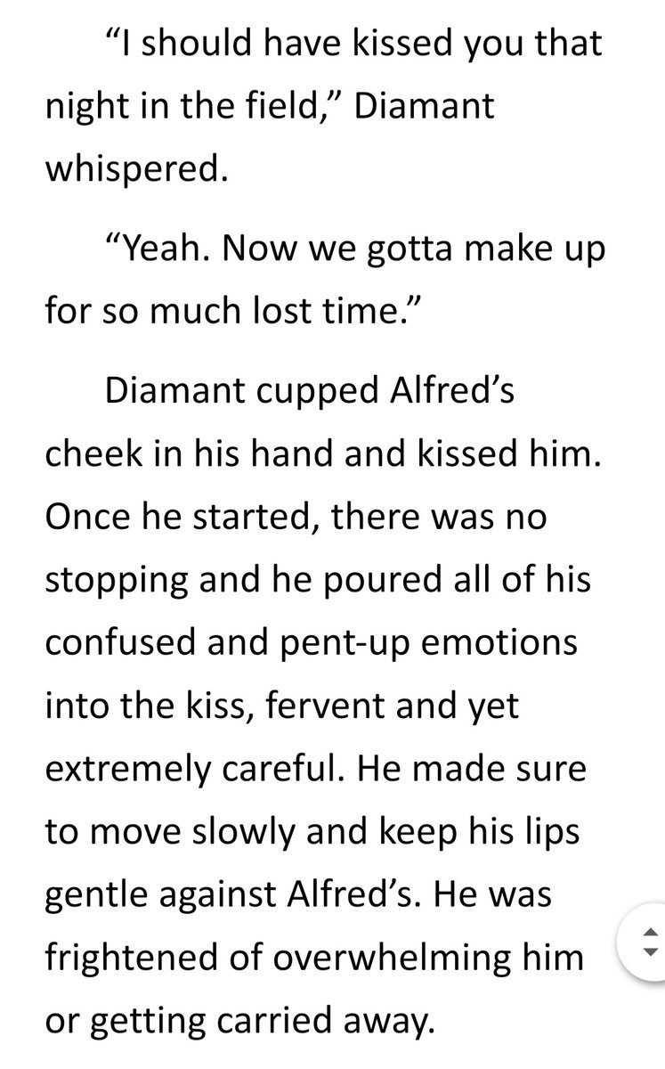 calyxanders's tweet photo. Chapters 3-5 are up for my #DiafredWeek longfic! And here is a little excerpt, since I'm a sucker for kisses and moments of joy during dark times 💜

Sunlight &amp; Earth
Diamant/Alfred | 21k words | 5/8 chapters
https://t.co/h8TyKrWGFq https://t.co/628pv45zp1