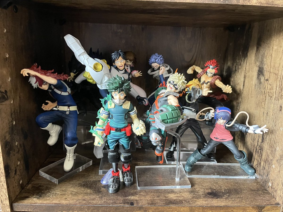 QfuTi's tweet photo. ヒロアカ　フィギュア　
アクリル台座記録(⌒▽⌒)

#僕のヒーローアカデミア 
#ヒロアカ https://t.co/v6kuk22uXC