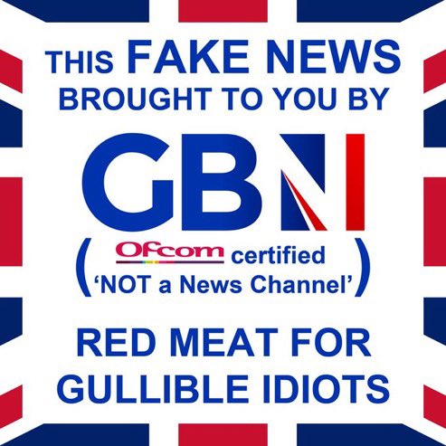 Solly01's tweet photo. GBNews, a retirement home for fascists, racists, xenophobes, bigots, sex offenders, conspiracy theorists, grifters, perverts, liars, hate filled cxxts and the dregs of the earth needs to be shut down for the good of the country. 
Please like and retweet if you agree. https://t.co/I2CnfIAlWg